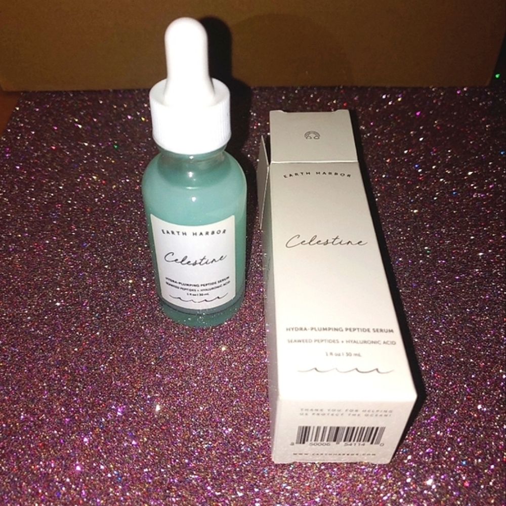 CELESTINE Hydra-Plumping Peptide Serum Seaweed Hyaluronic Acid EARTH HARBOR